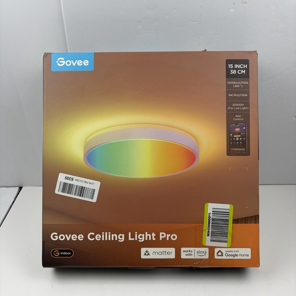 Govee Ceiling Light Pro 15" 4300LM RGBICWW Smart Matter 2700K-6500K